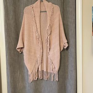 Fringed Cardigan Dusty Pink  NWT